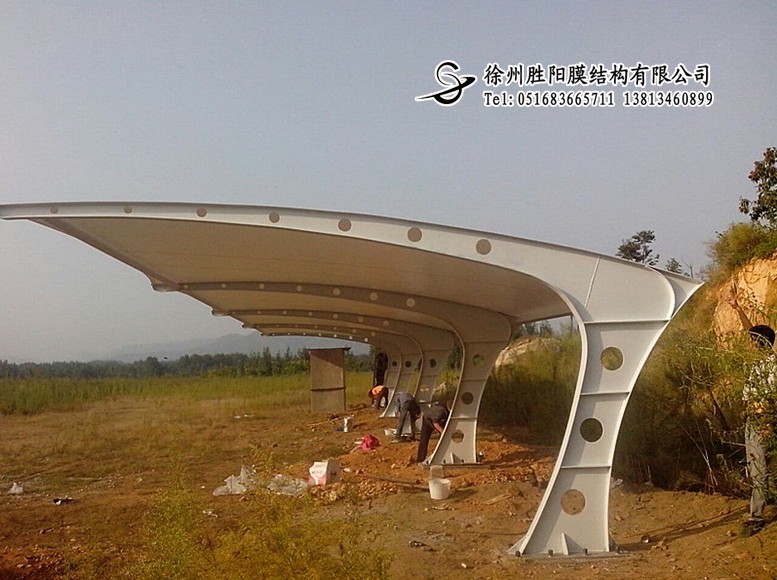 膜結構停車棚011